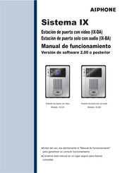 Aiphone IX-DA Manual De Funcionamiento