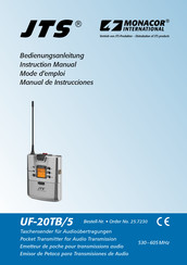 JTS UF-20TB/5 Manual De Instrucciones