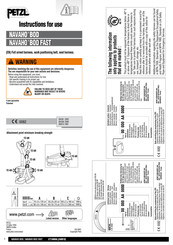 Petzl NAVAHO BOD Instrucciones De Uso