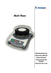 Heidolph Multi Reax Manual De Instrucciones