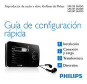 Philips GoGear SA5225 Guía De Configuración Rápida
