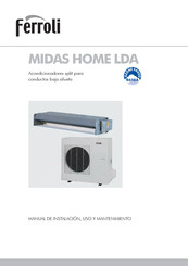 Ferroli MIDAS HOME LDA Serie Manual De Instalación, Uso Y Mantenimiento