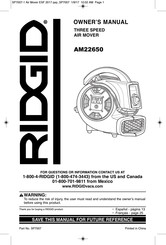 RIDGID AM22650 Manual Del Usuario