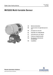 Emerson Process Management MVS205 Multi-Variable Instrucciones De Seguridad Para De Uso