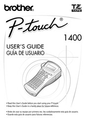 Brother P-touch 1400 Guía De Usuario