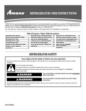 Amana UKF8001A 750 Serie Instrucciones Para El Usario