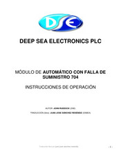 DSE 704 Instrucciones De Operación