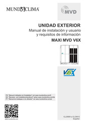 mundoclima MAXI MVD V6X Manual De Usuario