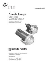 Goulds Pumps NPE-F Instrucciones De Instalación, Funcionamiento Y Mantenimiento