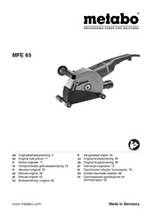 Metabo MFE 65 Manual Original