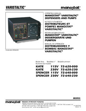 MANOSTAT VARISTALTIC KATE 72-620-000 Manual Del Usuario