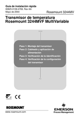 Emerson Rosemount 3244MVF MultiVariable Guía De Instalación Rápida