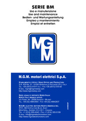 MGM BM SERIE Instrucciones De Empleo Y Mantenimiento