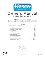 Kasco marine 3.1EJ Manual Del Propietário