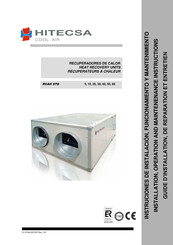 Hitecsa RCAH STD 5 Instrucciones De Instalación, Funcionamiento Y Mantenimiento