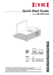 Eiki EIP-WSS3100 Guia De Inicio Rapido