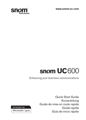 Snom UC600 Guia De Inicio Rapido