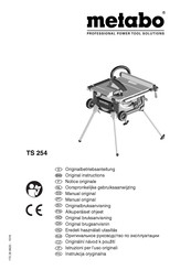 Metabo TS 254 Manual Original