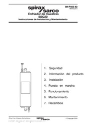 Spirax Sarco SSC20 Instrucciones De Instalación Y Mantenimiento