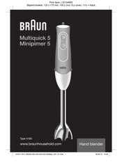 Braun Multiquick 5 MQ535Baby Manual De Instrucciones