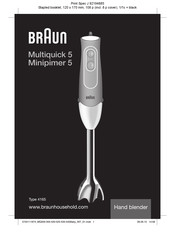 Braun Minipimer 5 Manual De Instrucciones