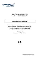 VWR 89369-158 Manual De Instrucciones