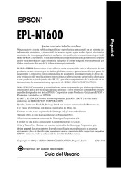 Epson EPLN-1600 Manual Del Usuario