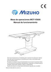 Mizuho MOT-VS600 Manual De Funcionamiento