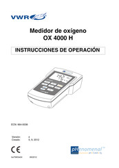 VWR OX 4000 H Instrucciones De Operación
