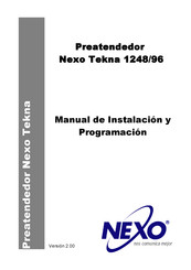 Nexo Tekna 1248 Manual De Instalación Y Programación