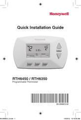 Honeywell RTH6350 Serie Guía De Instalación Rápida