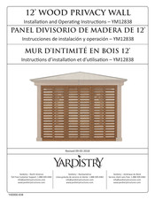 Yardistry YM12838 Instrucciones De Instalación Y  Operación