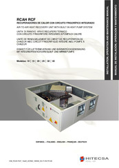 Hitecsa RCAH RCF Serie Manual De Instalación, Operación Y Mantenimiento