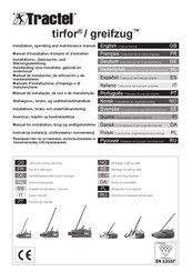 Tractel greifzug tirfor TU 32 Manual De Instalación, De Utilización Y De Mantenimiento