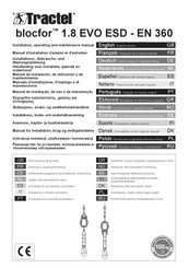 Tractel blocfor 1.8 EVO ESD Manual De Instalación, De Utilización Y De Mantenimiento