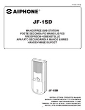 Aiphone JF-1SD Manual De Instalación Y Funcionamiento