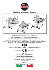 Fac F 350TCV Instrucciones De Uso Y Mantenimiento