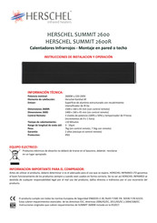 Herschel SUMMIT 2600 Instrucciones De Instalacion Y Operacion