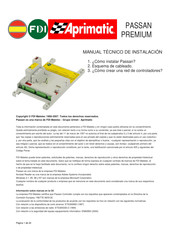 Aprimatic PASSAN PREMIUM Manual Técnico De Instalación