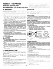 NuTone Roomside Flex Serie Manual De Instrucciones
