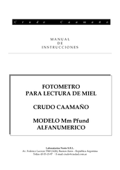 CRUDO CAAMAÑO Mm Pfund Manual De Instrucciones