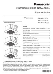 Panasonic FV-0511VQC1 Instrucciones De Instalación