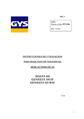 GYS GENEGYS 515 WSF Instrucciones De Utilizacion