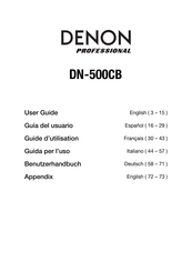 Denon Professional DN-500CB Guia Del Usuario