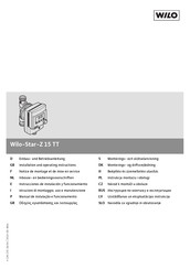 Wilo Star-Z 15 TT Instrucciones De Instalación Y Funcionamiento