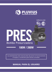 Pluvius PRES 260W Manual Para El Usuario