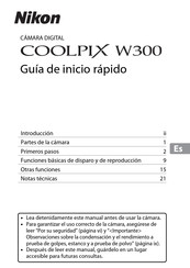 Nikon Coolpix W300 Guia De Inicio Rapido