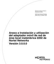 Nortel Networks 2202 Anexo A Instalación Y Utilización