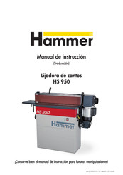 Felder Hammer HS 950 Manual De Instruccion