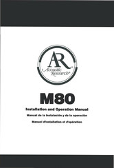 Acoustic Research M 80 Manual De La Instalacion Y De Ie Operaclon